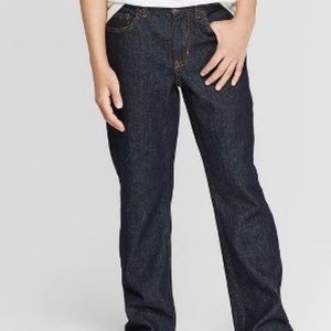 Boys Relaxed Straight Fit Jeans (Dark Blue)